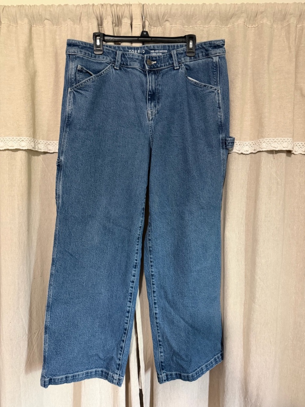 Torrid Blue Wide-Leg Carpenter Jeans size 14 P